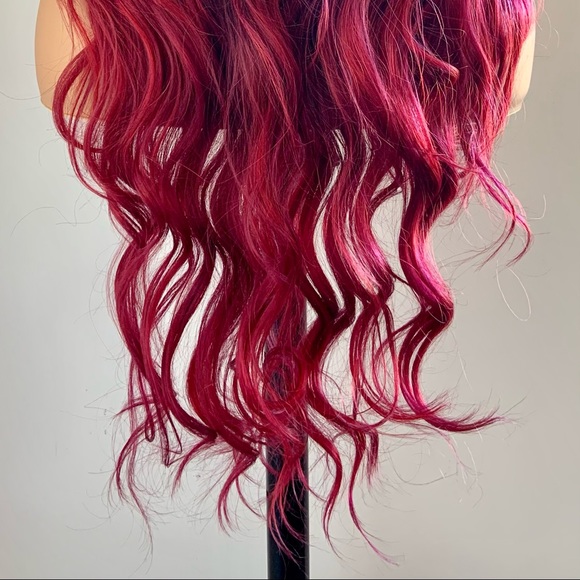 Gorgeous Red Burgundy Body Wave Lace Front Synthetic Wig - Picture 10 of 10